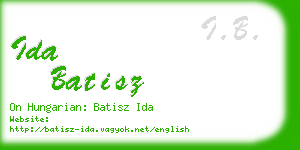 ida batisz business card